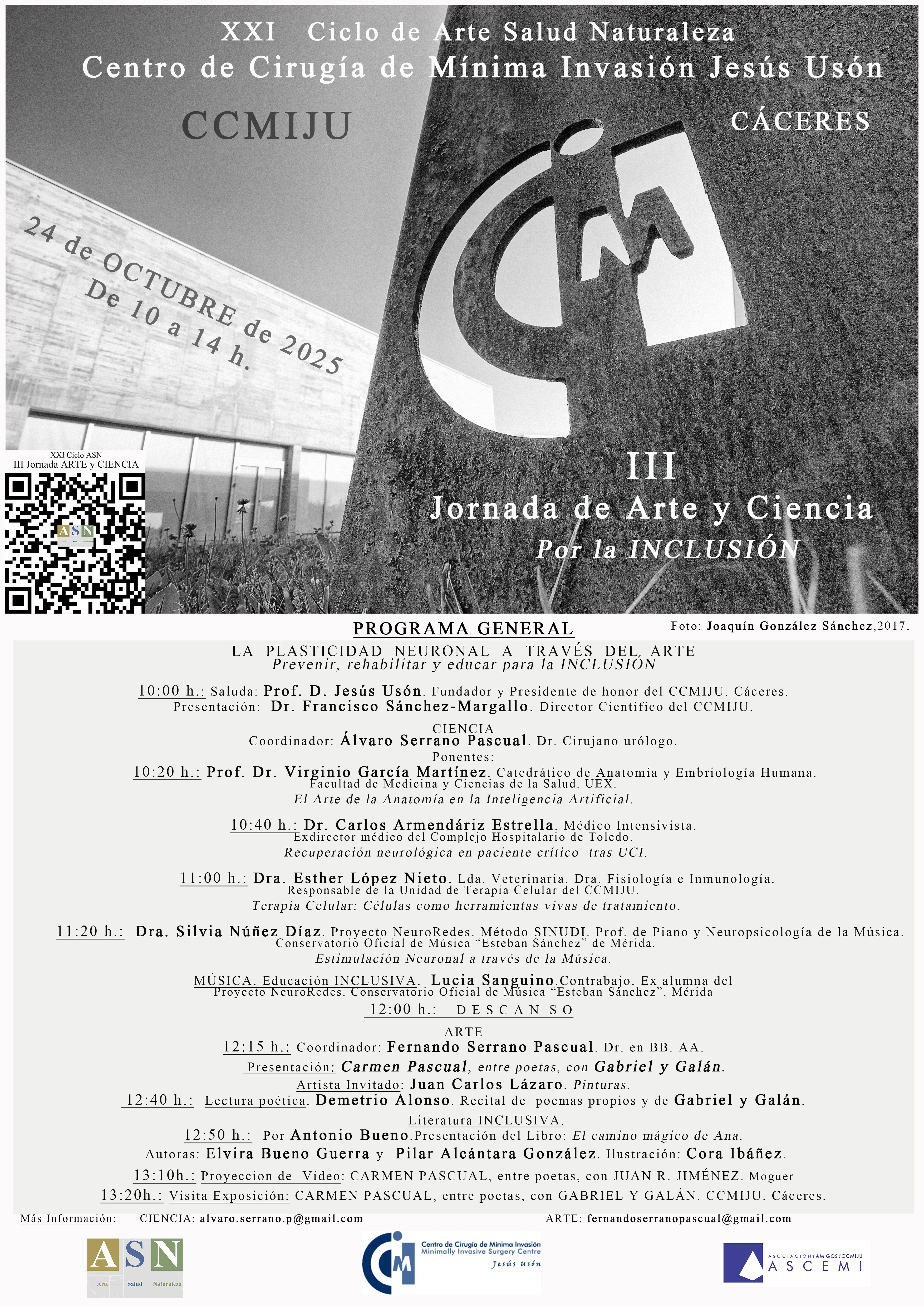 Cartel XXI Ciclo ASN · III Jornada Arte y Ciencia