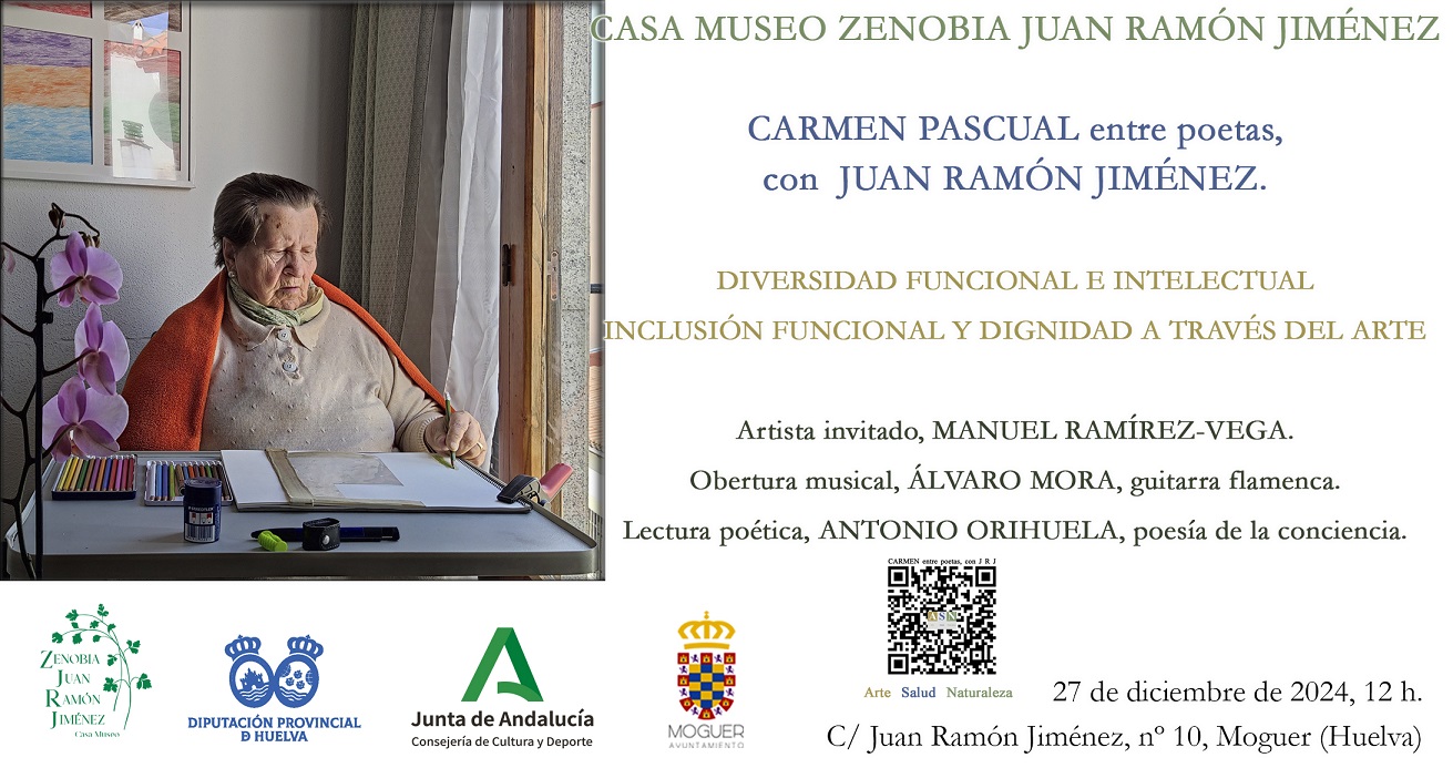 Cartel Carmen Pascual entre poetas con Juan Ramón Jiménez
