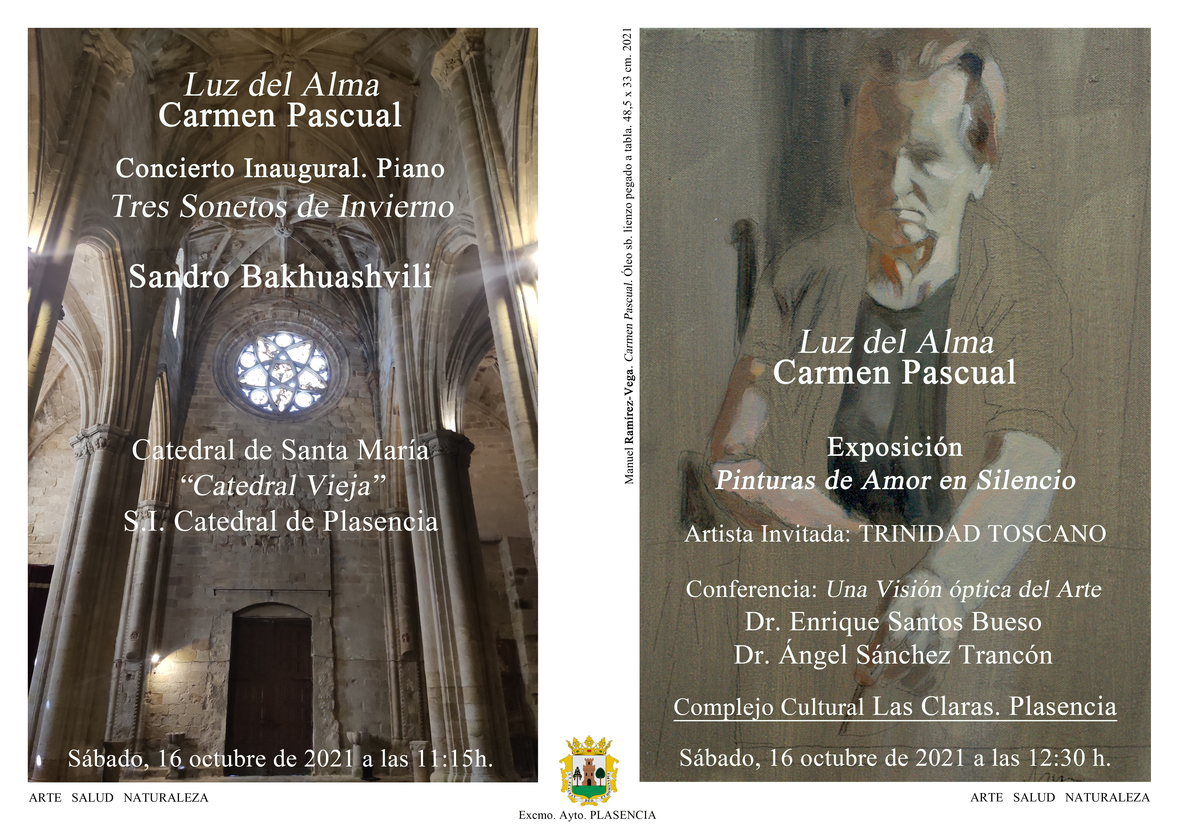 Cartel — Luz del Alma · Pinturas de Amor en Silencio · Carmen Pascual