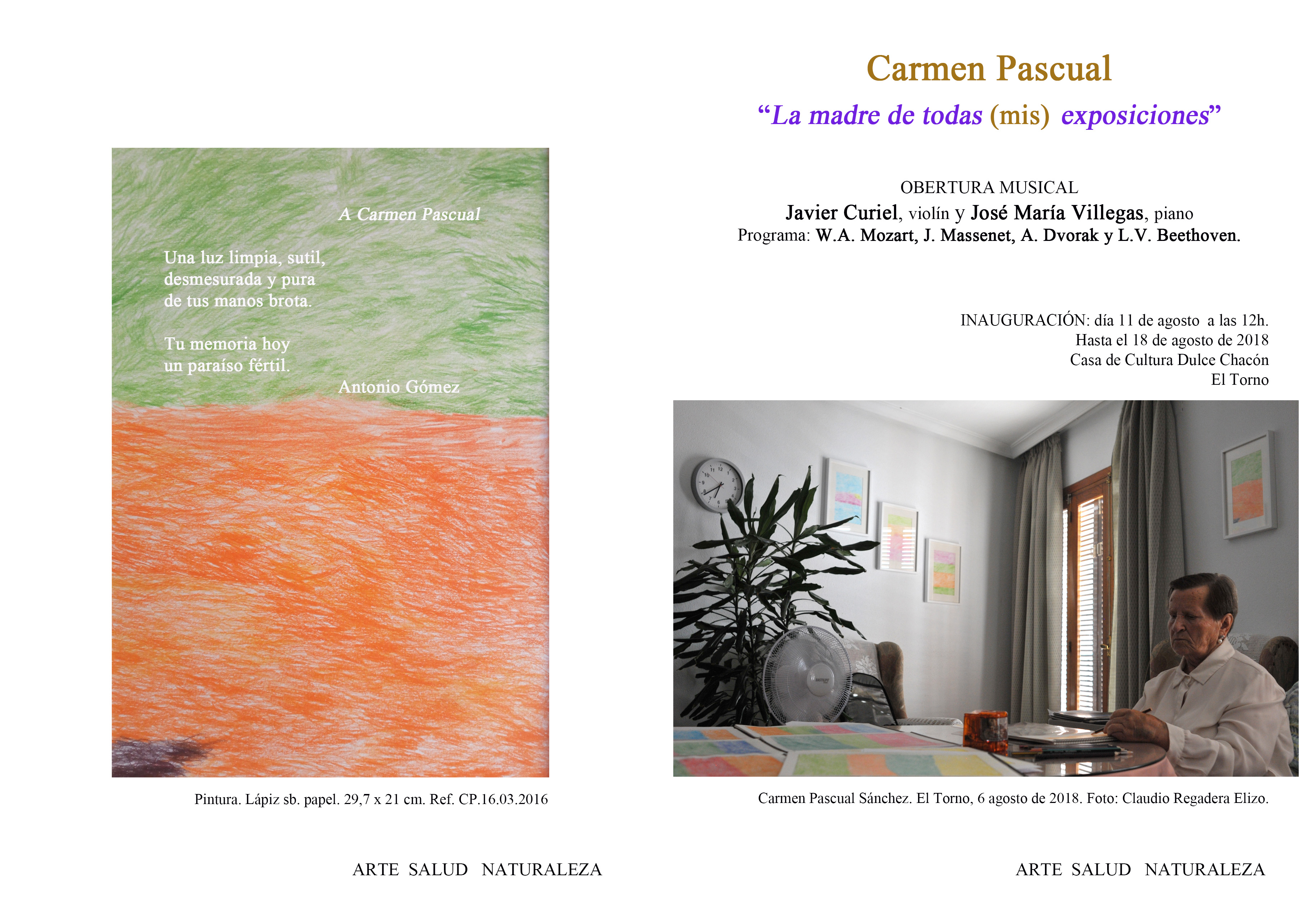 Cartel — La madre de todas (mis) exposiciones · Carmen Pascual