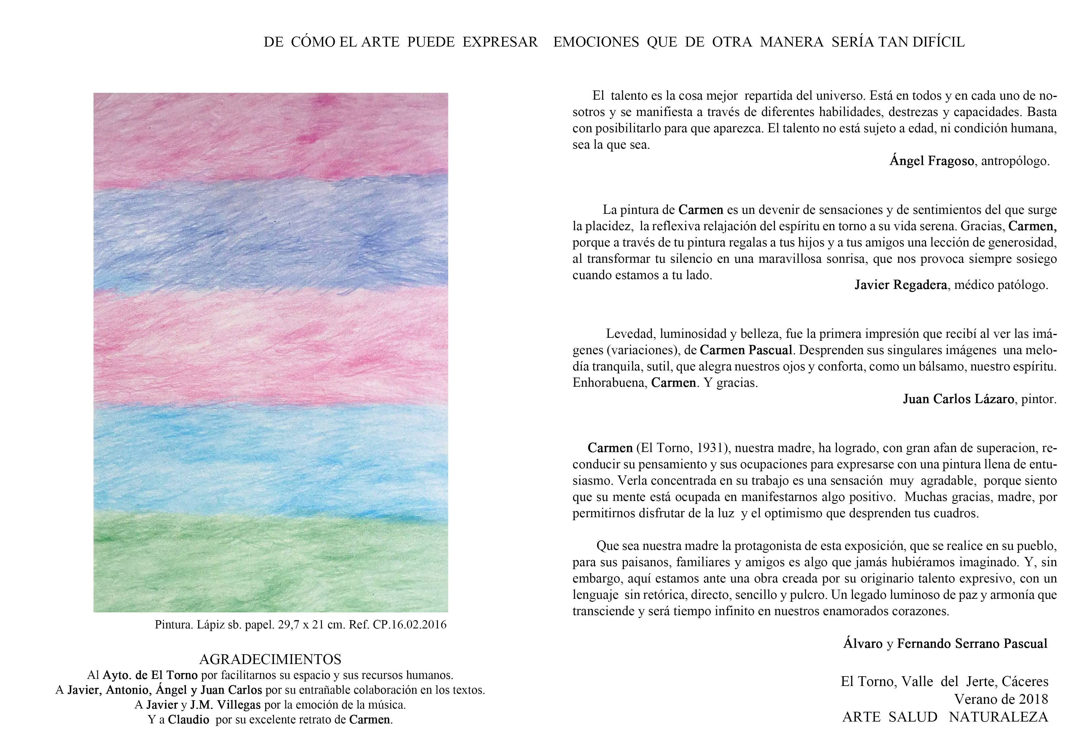 Invitación interior — La madre de todas (mis) exposiciones