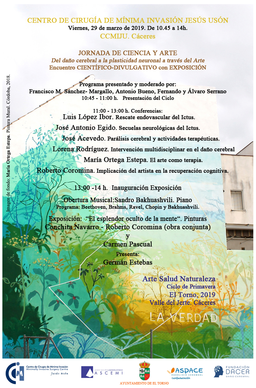 Cartel — I Jornada Arte y Ciencia · CCMIJU · Cáceres 2019