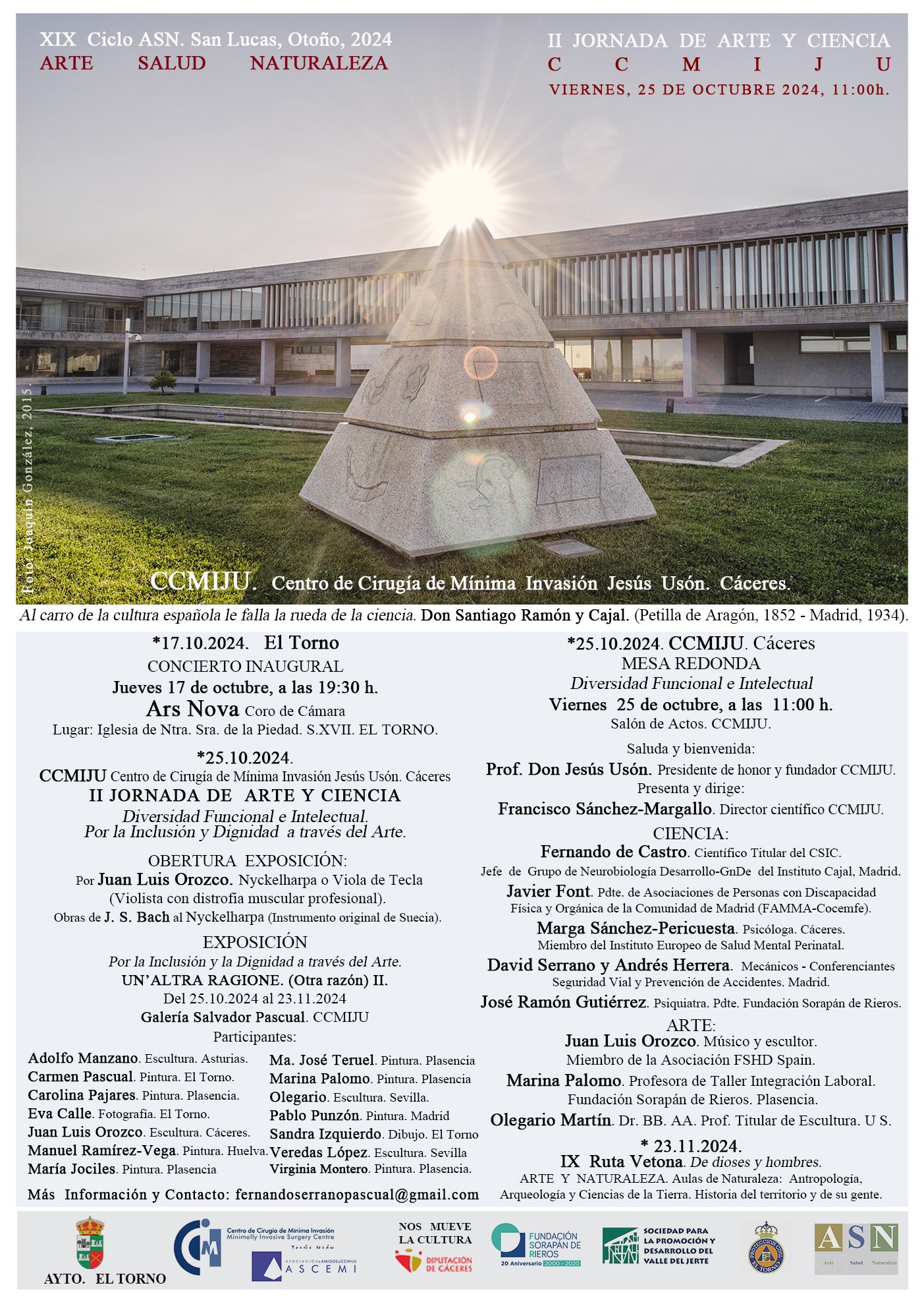 Cartel — II Jornada Arte y Ciencia · CCMIJU · Cáceres