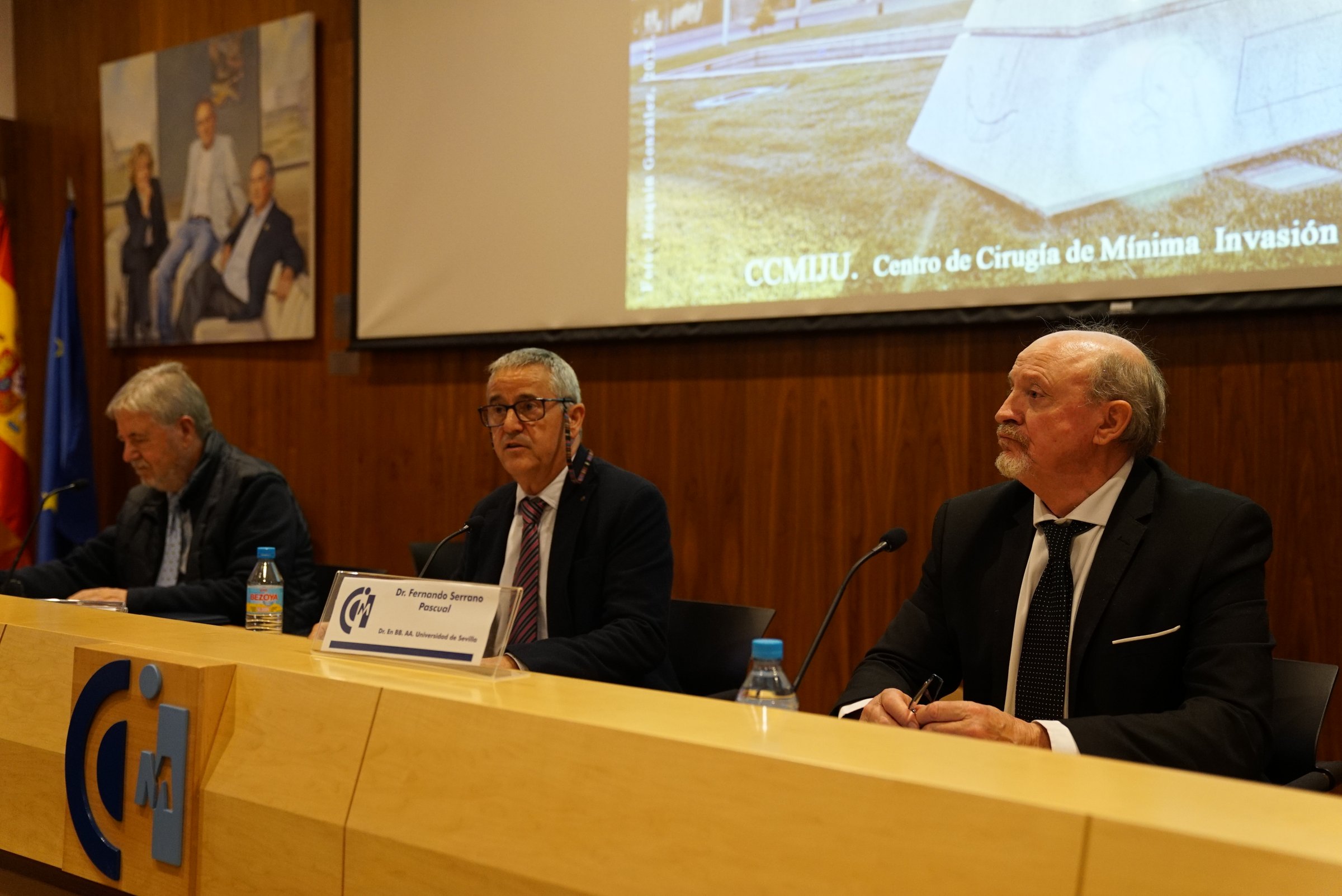De Izq. a Dcha. Antonio Bueno, Olegario y Fernando Serrano