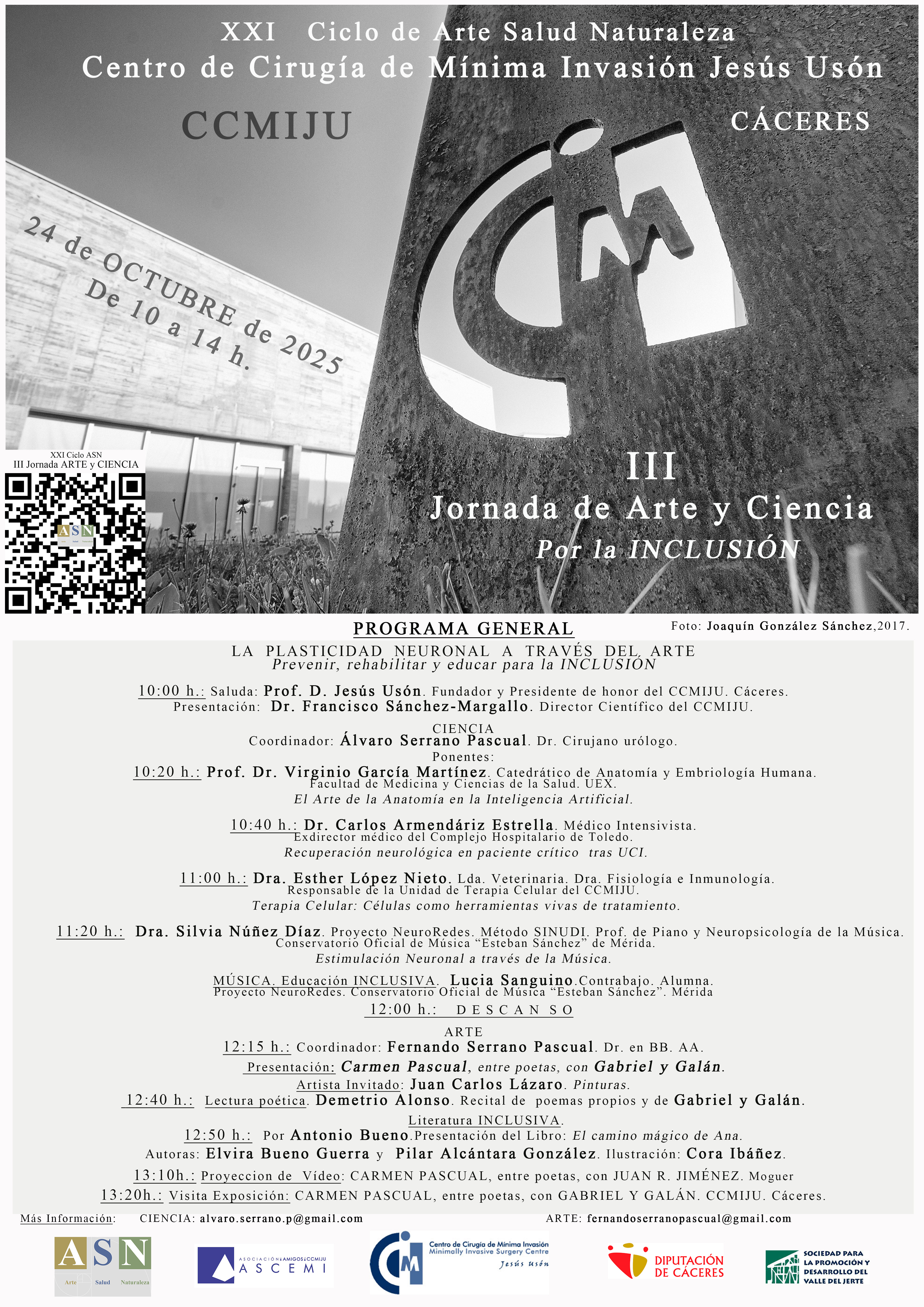 Cartel — III Jornada Arte y Ciencia · CCMIJU · Cáceres