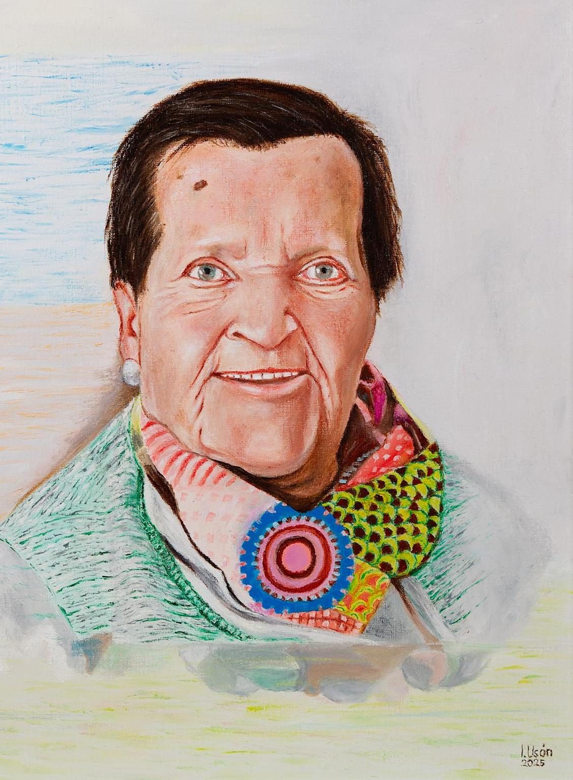 Retrato de Carmen Pascual, pintura del Prof. Jesús Usón, 2025